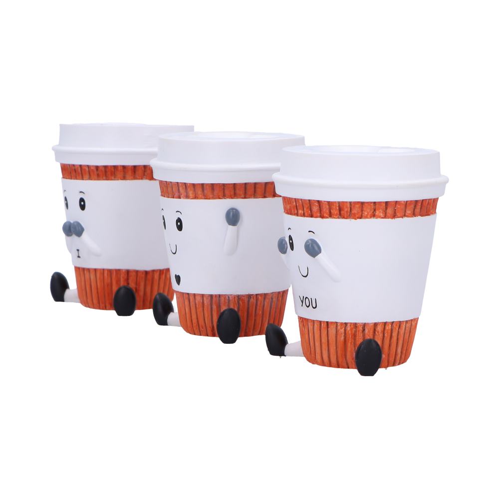 Three Wise Coffee Cups Figurines: 3 - Figurines Small (Under 15cm) By NN Designs