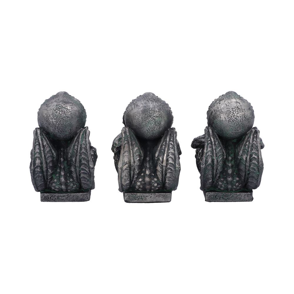 Three Wise Cthulhu Figurines 7.6cm: 5 - Figures & Collectables By Gift Moments