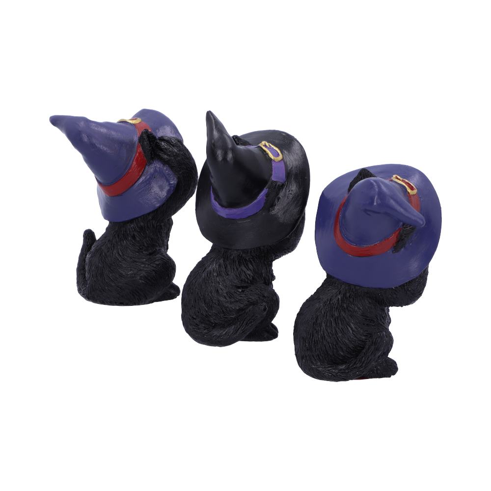Three Wise Familiars See No Hear No Speak No Evil Black Cats Figurine: 5 - Figures & Collectables By Gift Moments
