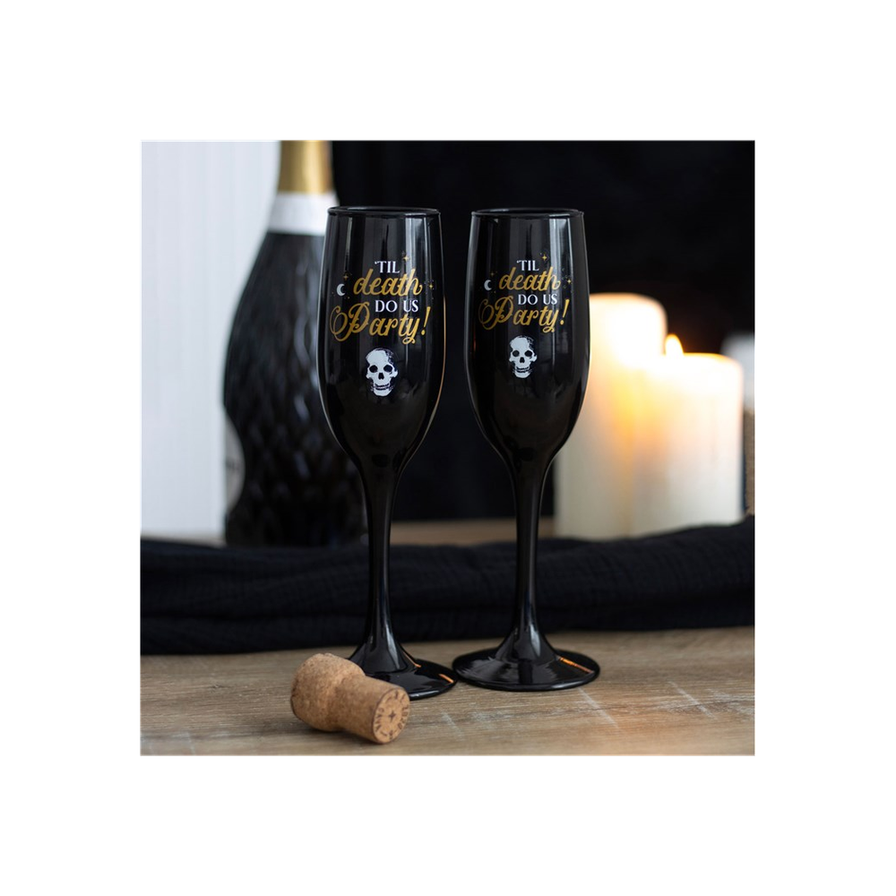 Til Death Do Us Party Champagne Flute Set: 6 - Champagne Flutes By Gift Moments