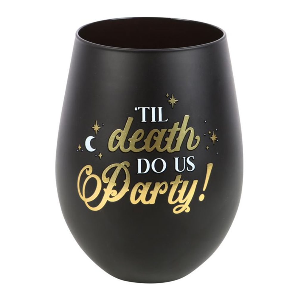 Til Death Do Us Party Stemless Wine Glass: 2 - By Gift Moments