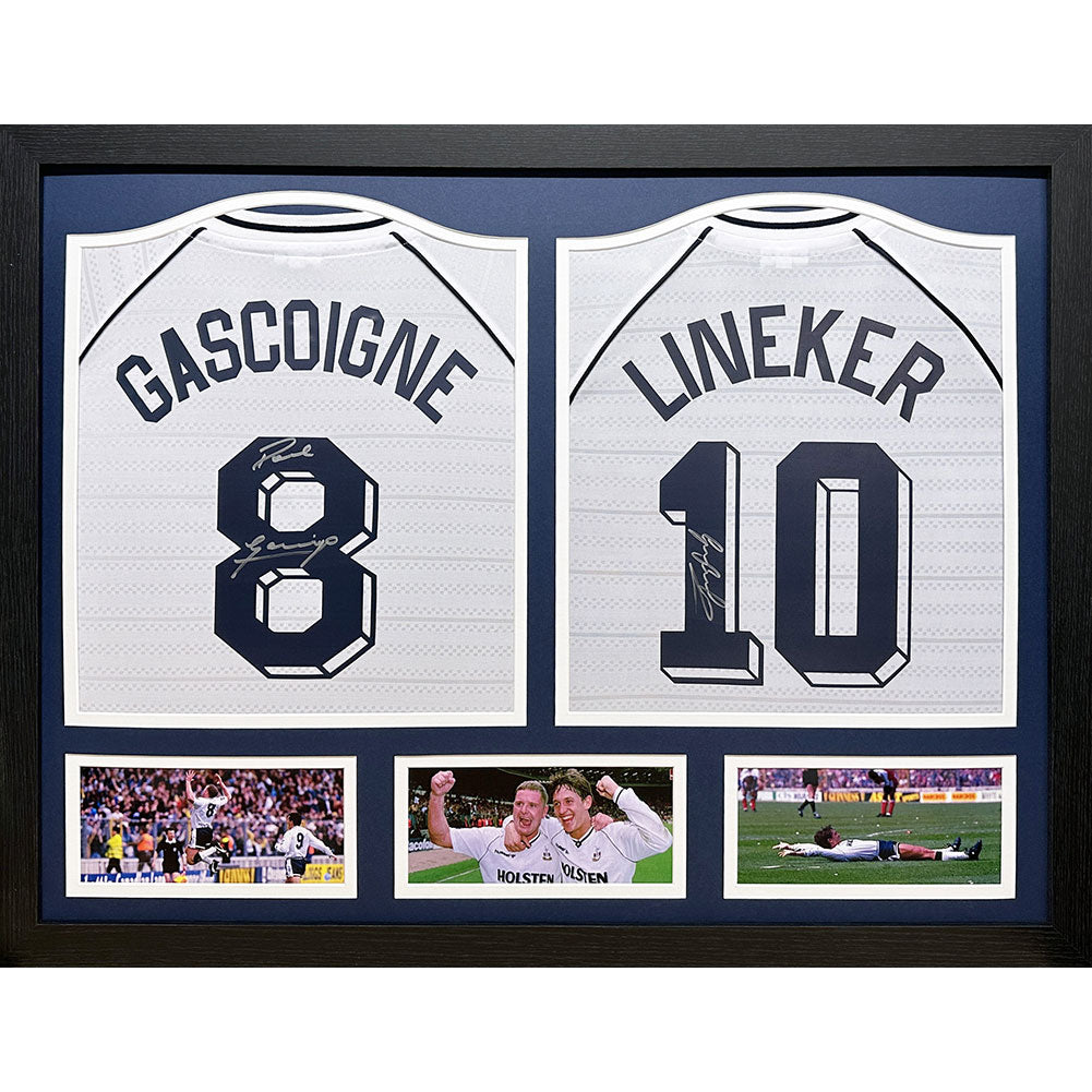 Tottenham Hotspur FC 1991 Lineker & Gascoigne Signed Shirts (Dual Framed): 1 - Signed Memorabilia By Tottenham Hotspur