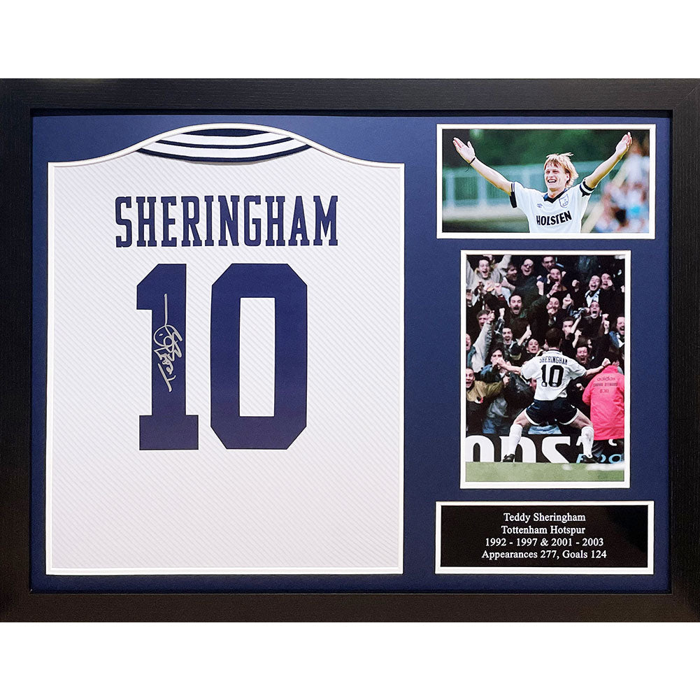Tottenham Hotspur FC 1994 Sheringham Signed Shirt (Framed): 1 - Signed Memorabilia By Tottenham Hotspur