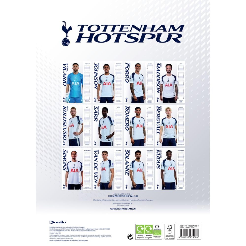Tottenham Hotspur FC A3 Calendar 2026: 4 - Calendars By Tottenham Hotspur