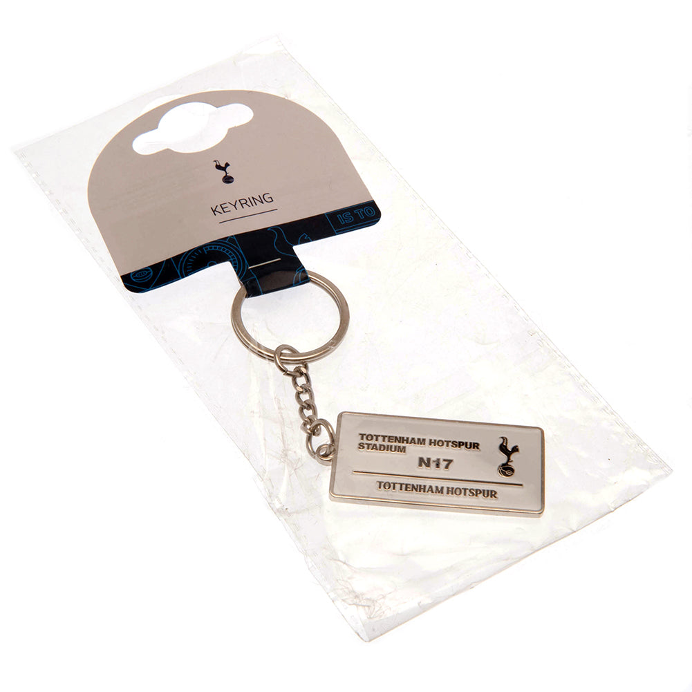 Tottenham Hotspur FC Embossed Street Sign Keyring: 1 - Keyrings By Tottenham Hotspur