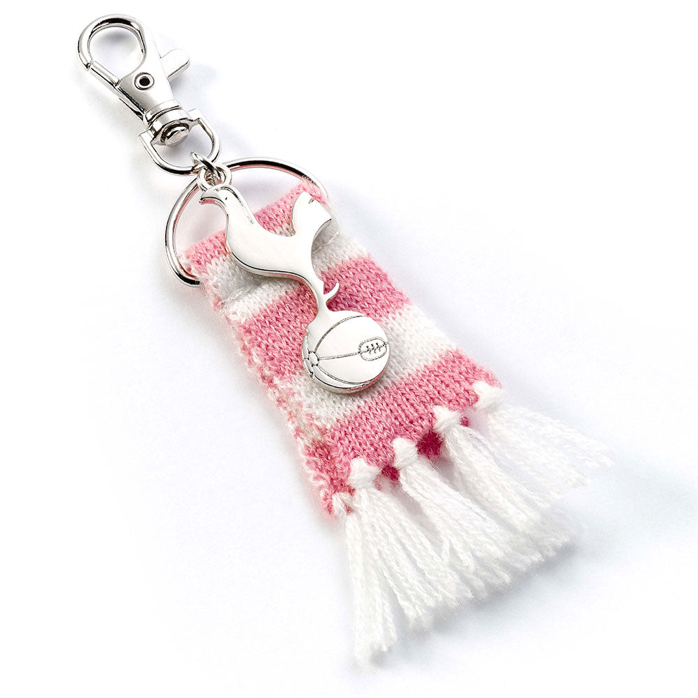 Tottenham Hotspur FC Pink Bar Scarf Bag Charm - Shop Keyrings At Gift Moments - 1