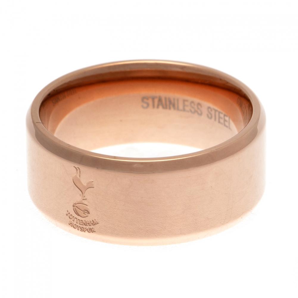 Tottenham Hotspur FC Rose Gold Plated Ring Small: 2 - Jewellery By Tottenham Hotspur