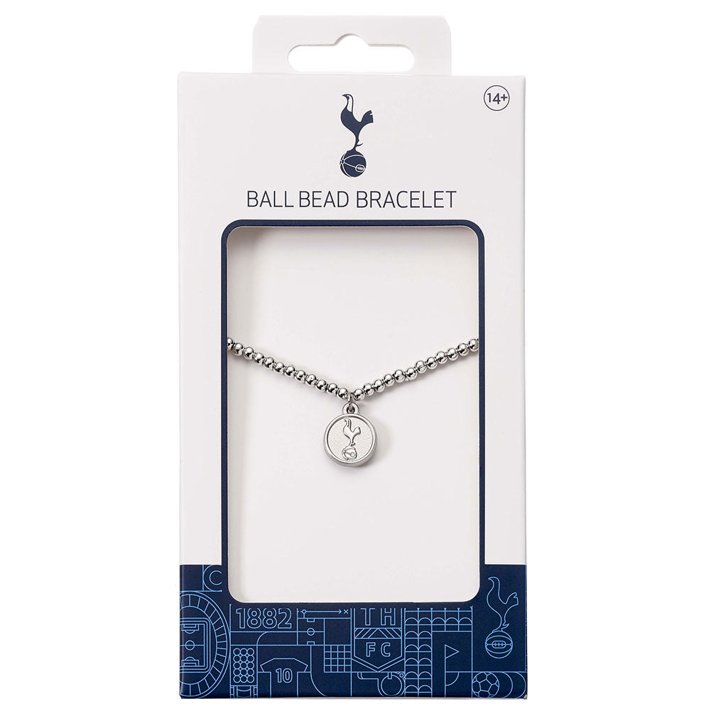 Tottenham Hotspur FC Silver Finish Bead Bracelet - Shop Bracelets At Gift Moments - 2