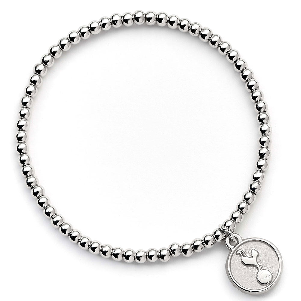 Tottenham Hotspur FC Silver Finish Bead Bracelet - Shop Bracelets At Gift Moments - 1