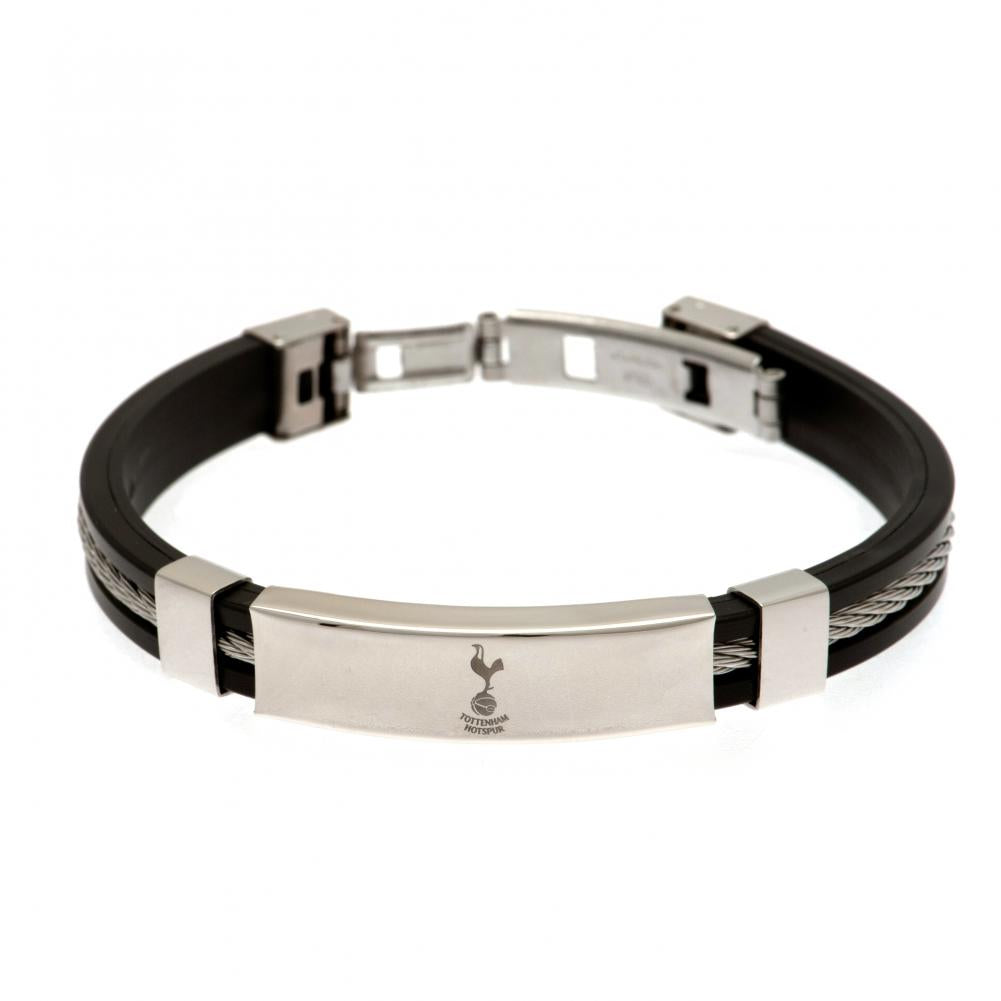 Tottenham Hotspur FC Silver Inlay Silicone Bracelet: 2 - Jewellery By Tottenham Hotspur