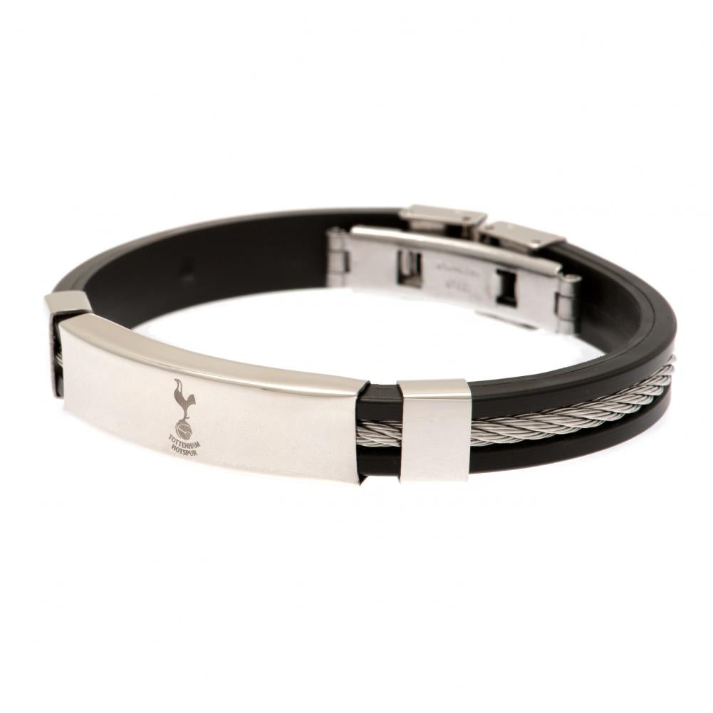 Tottenham Hotspur FC Silver Inlay Silicone Bracelet: 1 - Jewellery By Tottenham Hotspur