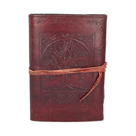 Tree Of Life Bound Red Leather Embossed Journal 18 x 25cm: 5 - Leather Journals By Gift Moments