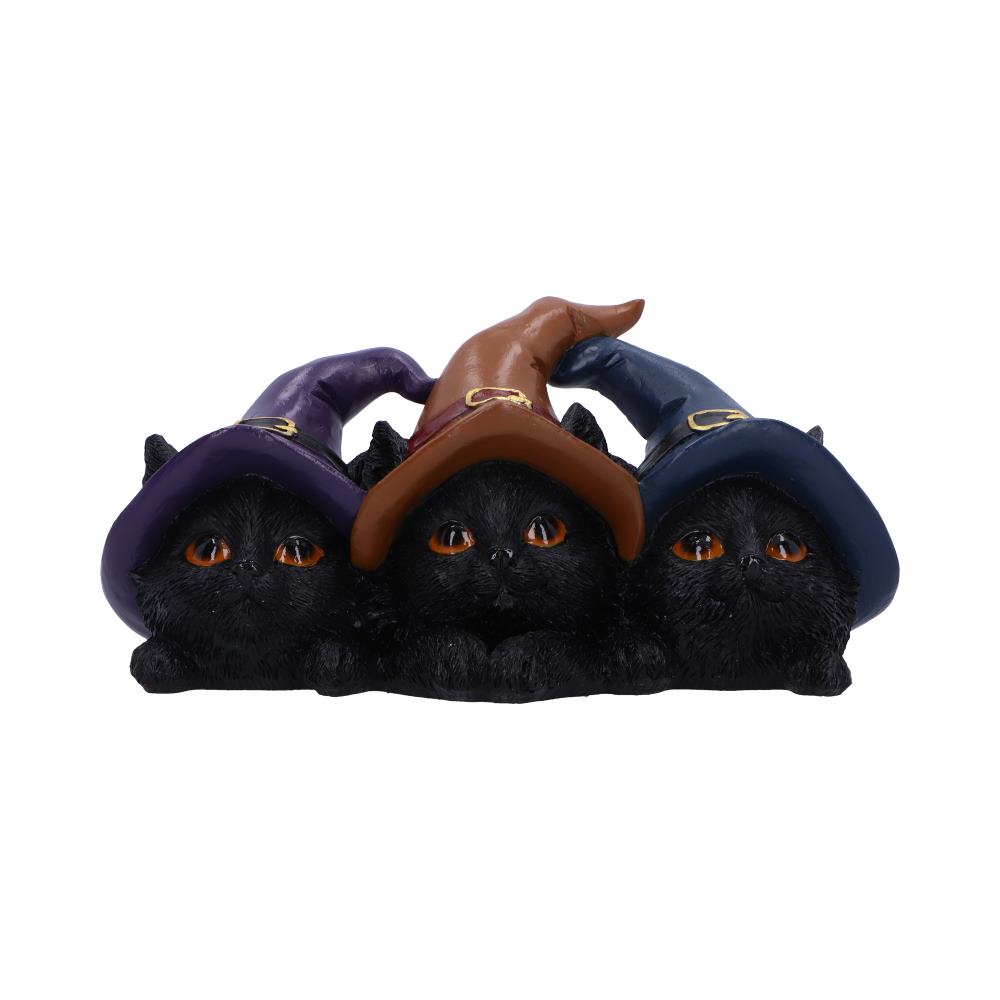 Trio of Mischief Witches Cats Figurine: 2 - Figurines Medium (15-29cm) By NN Designs