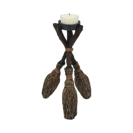 Triple Broomstick Witchcraft Tealight Holder: 5 - Candles & Holders By NN Designs