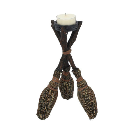 Triple Broomstick Witchcraft Tealight Holder: 4 - Candles & Holders By NN Designs