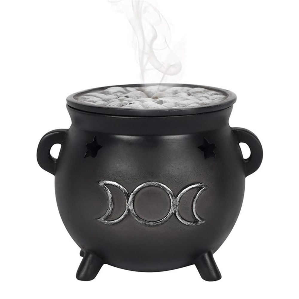Triple Moon Cauldron Incense Cone Holder: 2 - Incense Holders By Gift Moments