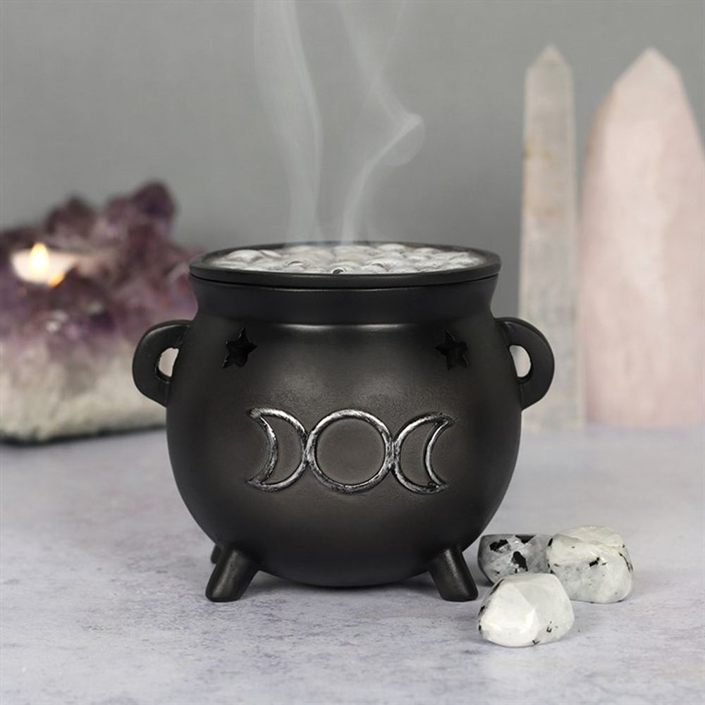 Triple Moon Cauldron Incense Cone Holder: 1 - Incense Holders By Gift Moments