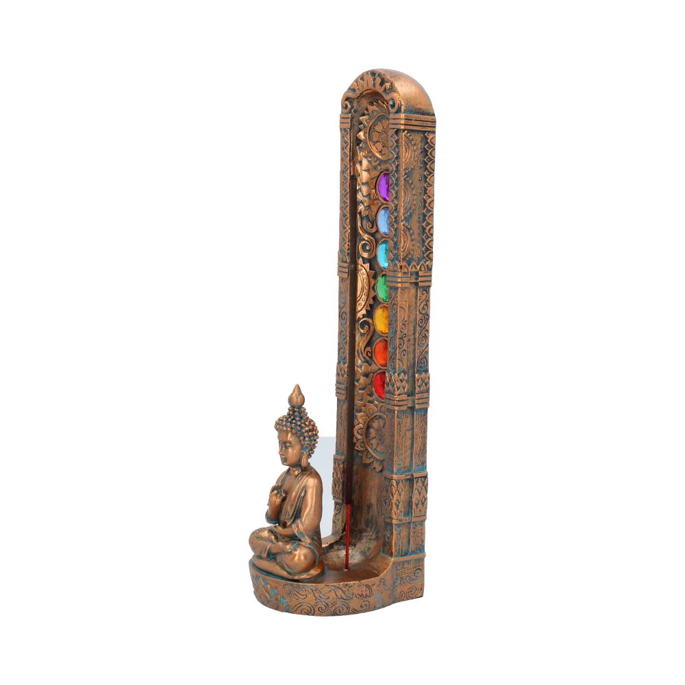 Bronzed Buddha Ascending Chakras Incense Burner 23.5cm - Shop Incense Holders At Gift Moments - 2