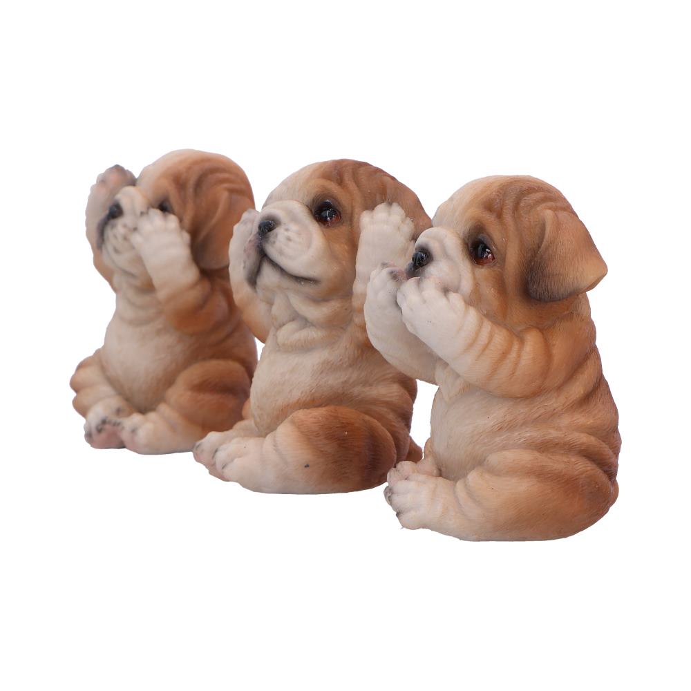 Three Wise Bulldogs Figurines (Set of 3) - Shop Figurines Small (Under 15cm) At Gift Moments - 3