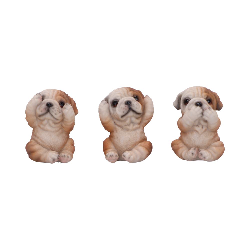 Three Wise Bulldogs Figurines (Set of 3) - Shop Figurines Small (Under 15cm) At Gift Moments - 2