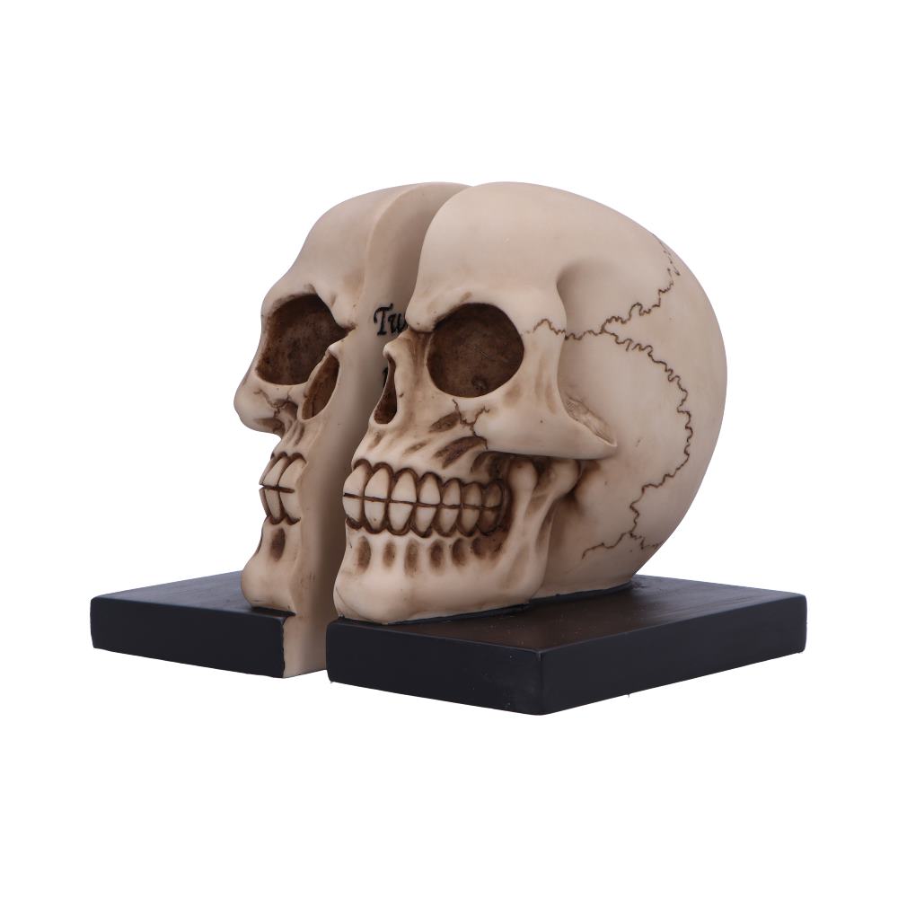 Final Chapter Skull Bookends 13.5cm