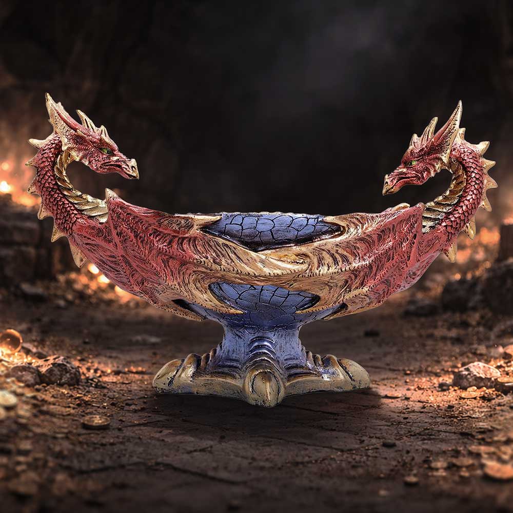 Scaled Red Dragon Bowl 18.7cm - Shop Figurines Medium (15-29cm) At Gift Moments - 1