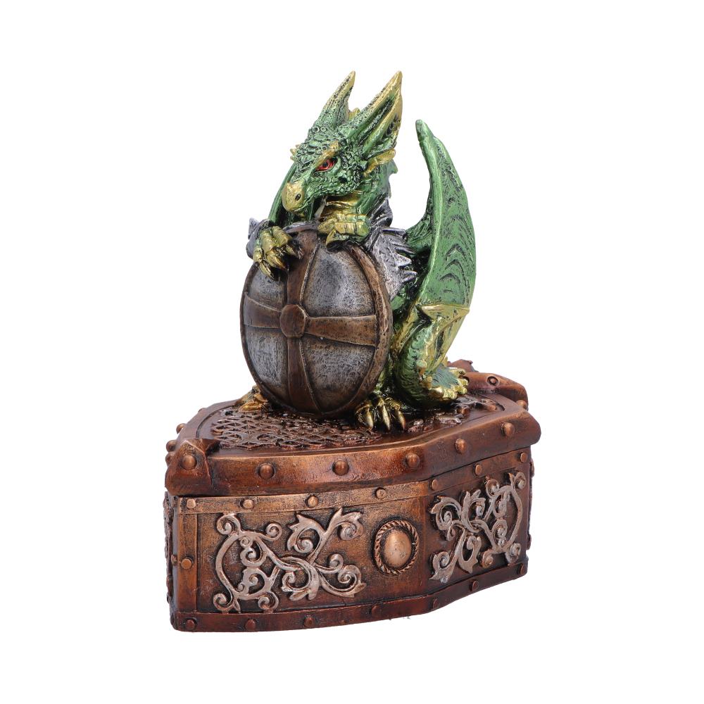 Green Dragon Shield on Shield Box 13.4cm - Shop Boxes At Gift Moments - 3