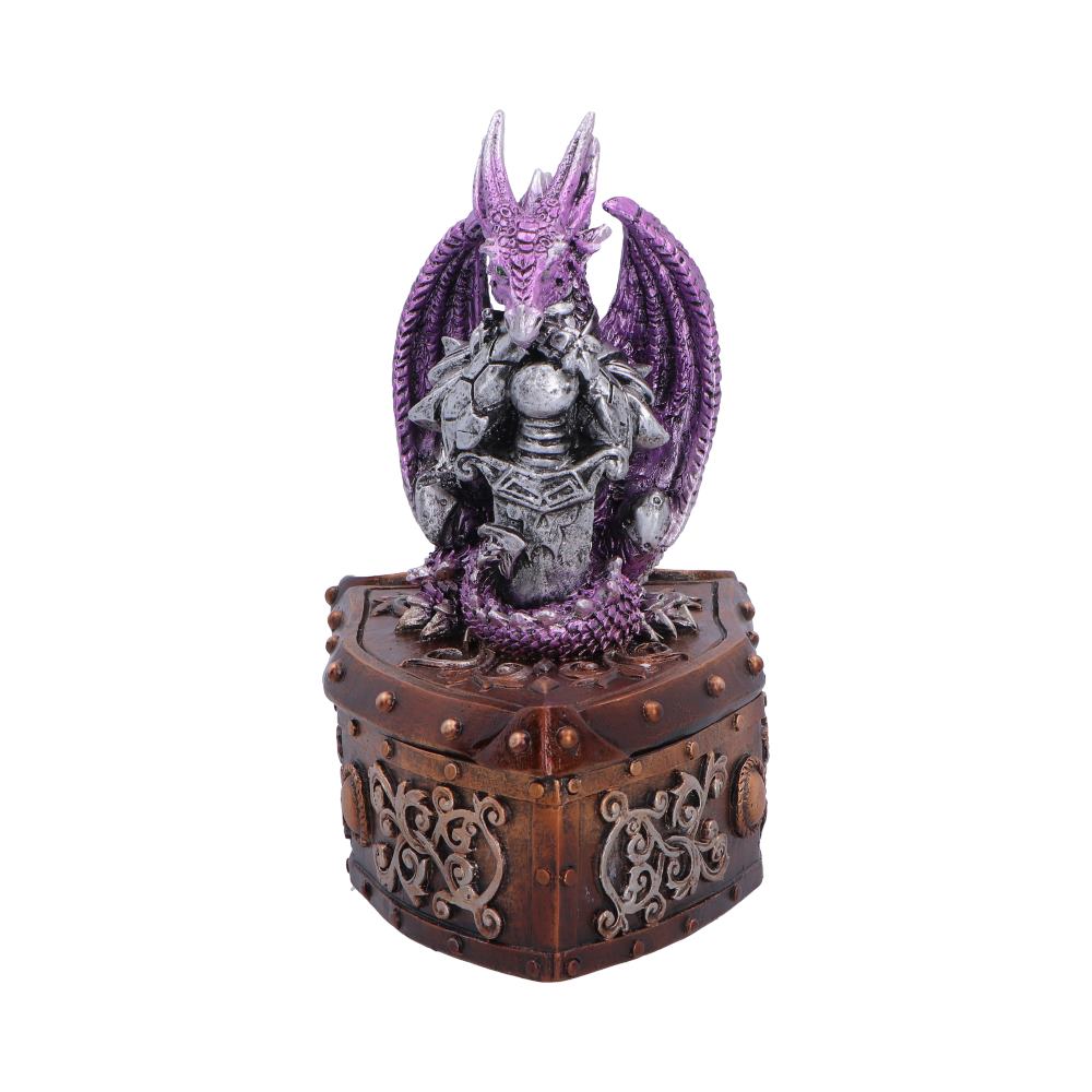 Purple Dragon on Shield Box 13.8cm - Shop Boxes At Gift Moments - 2