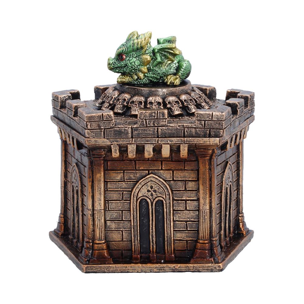 Green Dragon on Castle Crypt Box 12.5cm - Shop Boxes At Gift Moments - 3