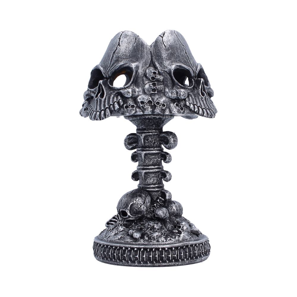 Gothic Skull Lamp Silver 22.6cm - Shop Lamps At Gift Moments - 3