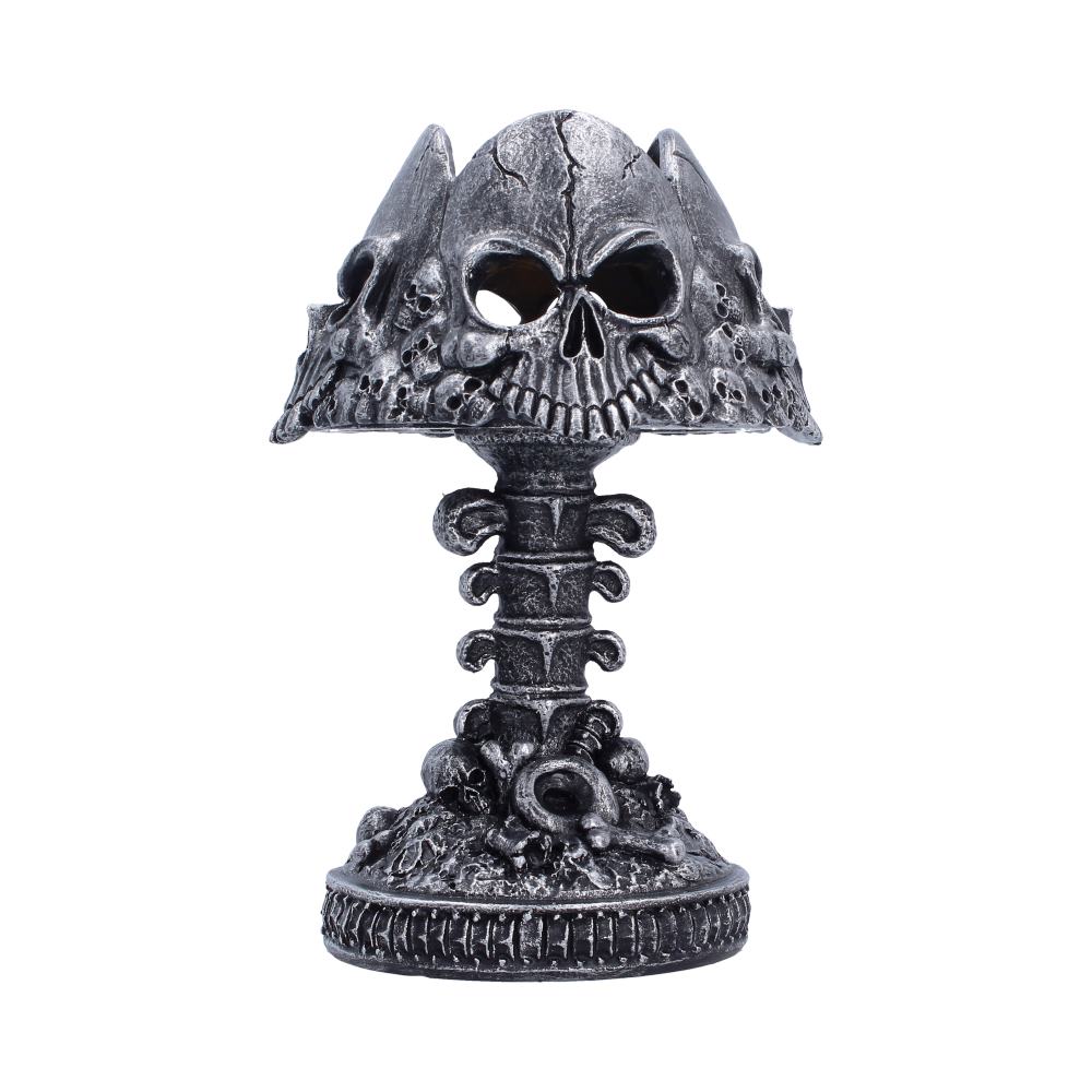 Gothic Skull Lamp Silver 22.6cm - Shop Lamps At Gift Moments - 4
