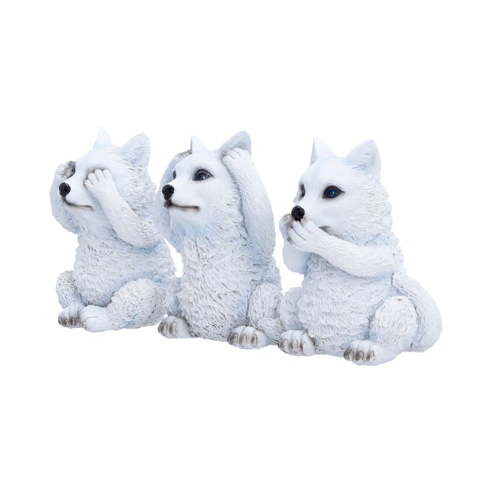Three Wise Wolf Pups 9cm - Shop Figurines Small (Under 15cm) At Gift Moments - 3