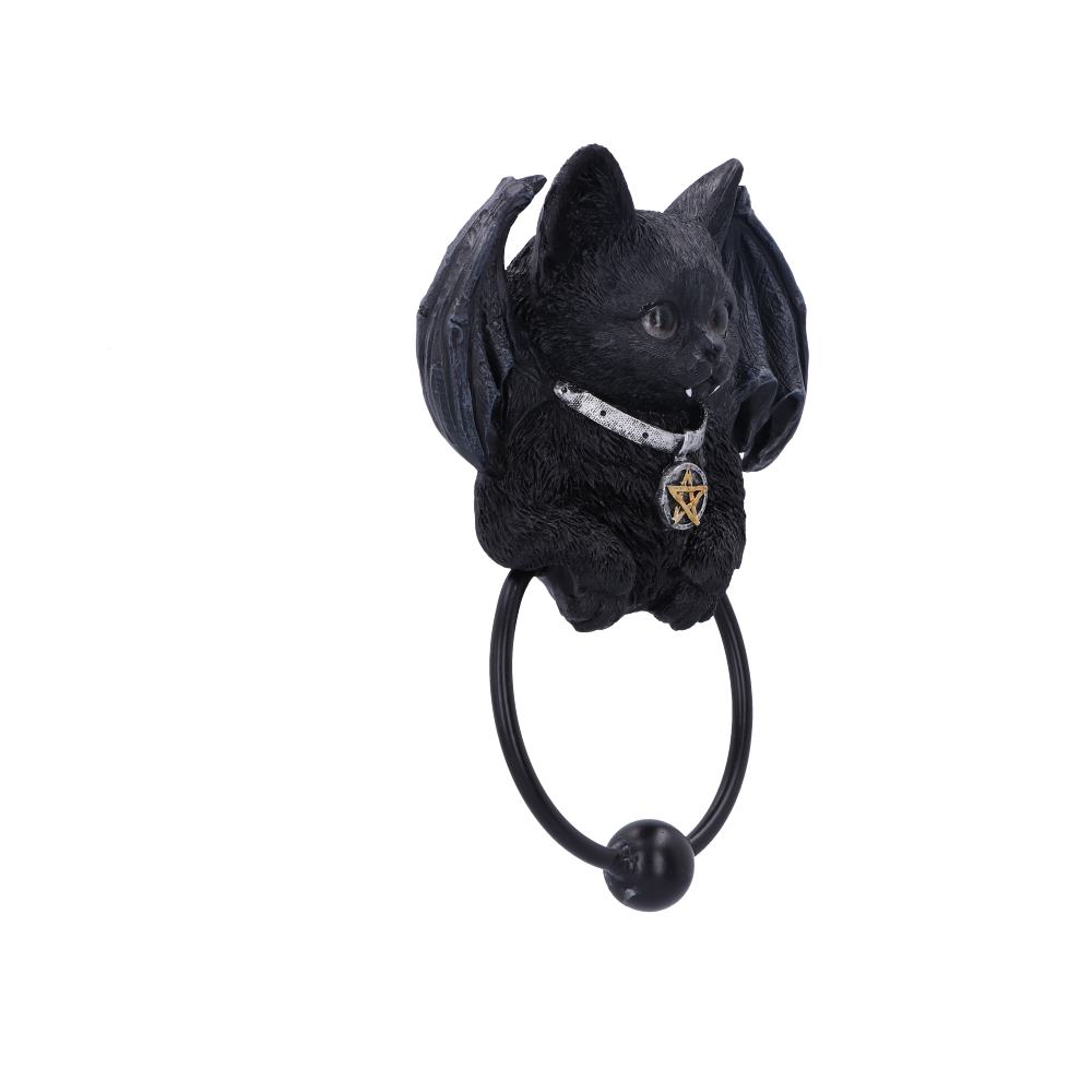 Vampuss Black Bat Cat Door Knocker 20cm: 5 - Door Knockers By Gift Moments