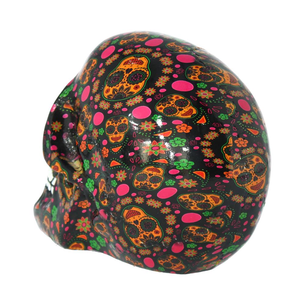 Viva! Day of the Dead Print Skull 19cm: 5 - Figurines Medium (15-29cm) By Gift Moments