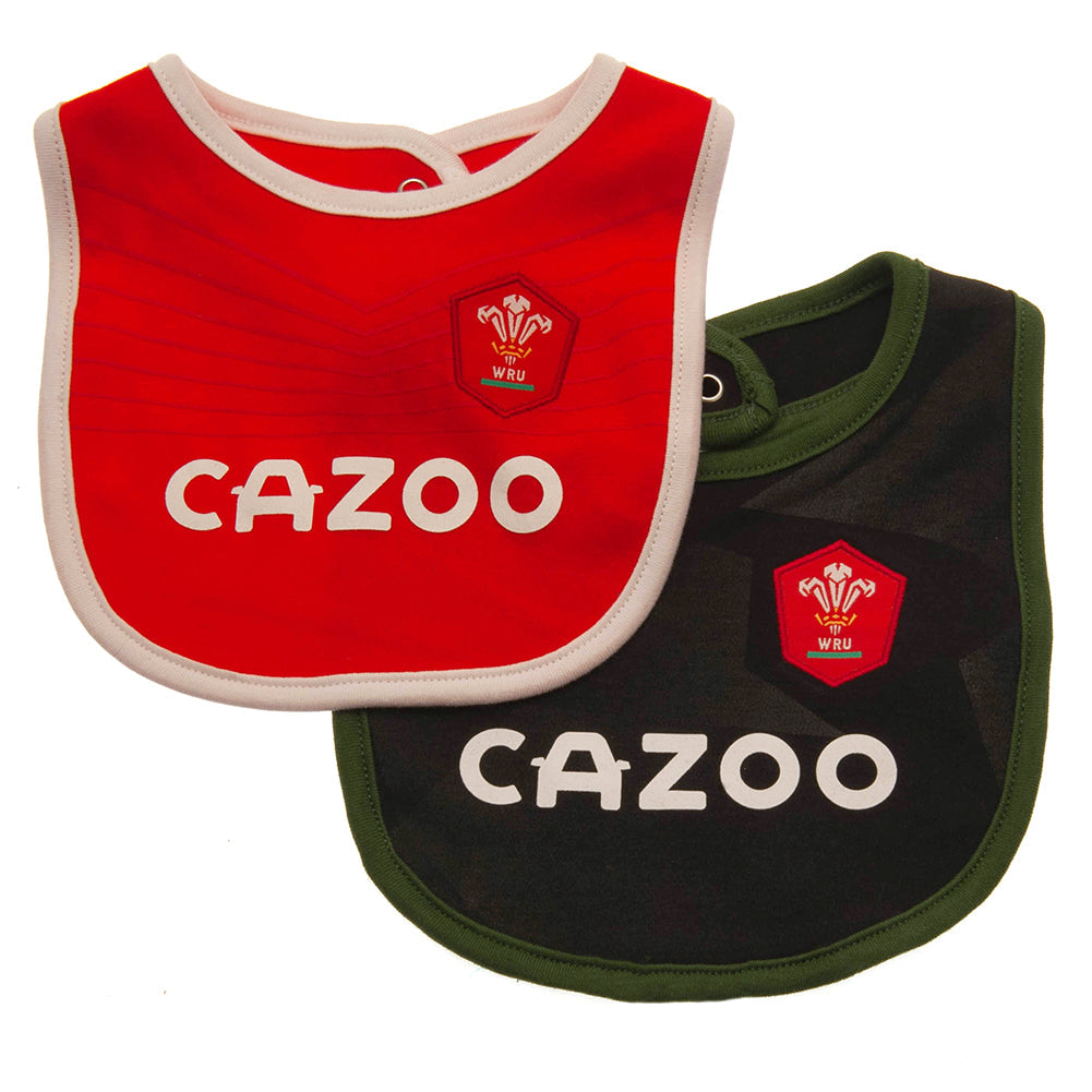 Wales RU 2 Pack Bibs PC: 1 - Baby Clothing By Gift Moments