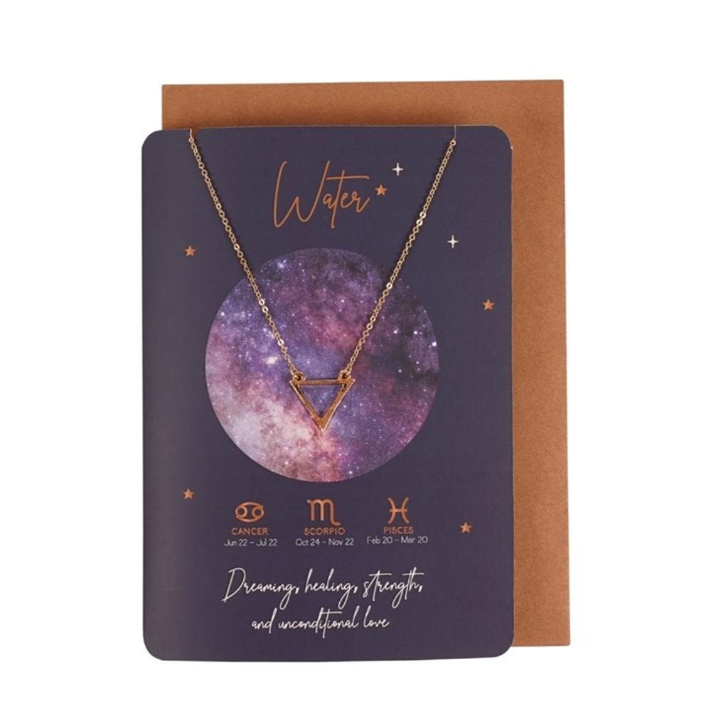 Water Element Zodiac Necklace with Card: 1 - Necklaces By Gift Moments