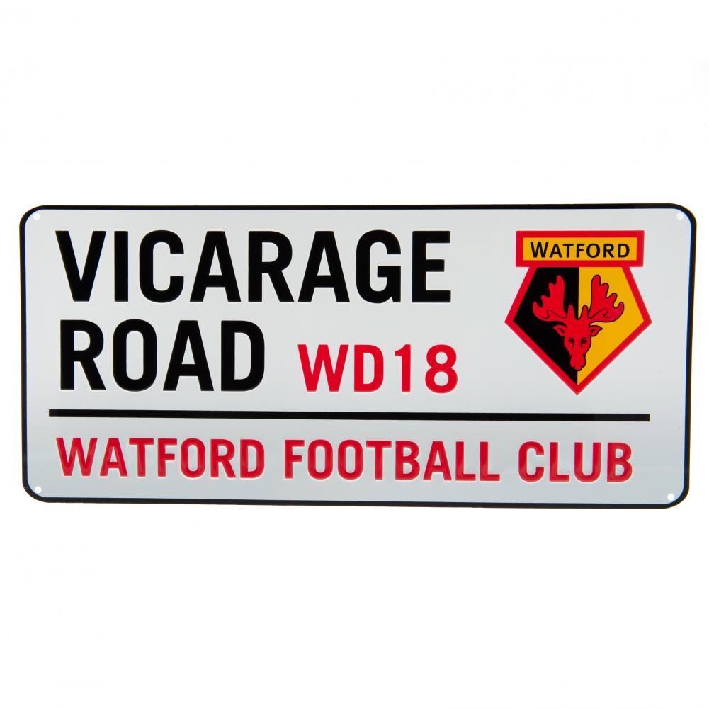 Watford FC White Street Sign - Shop Signs & Plaques At Gift Moments - 1