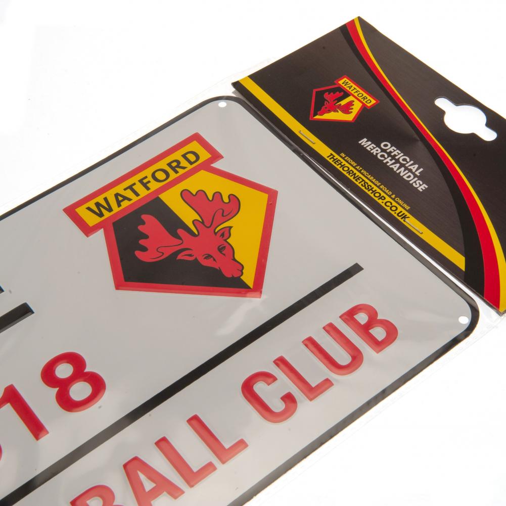 Watford FC White Street Sign - Shop Signs & Plaques At Gift Moments - 3