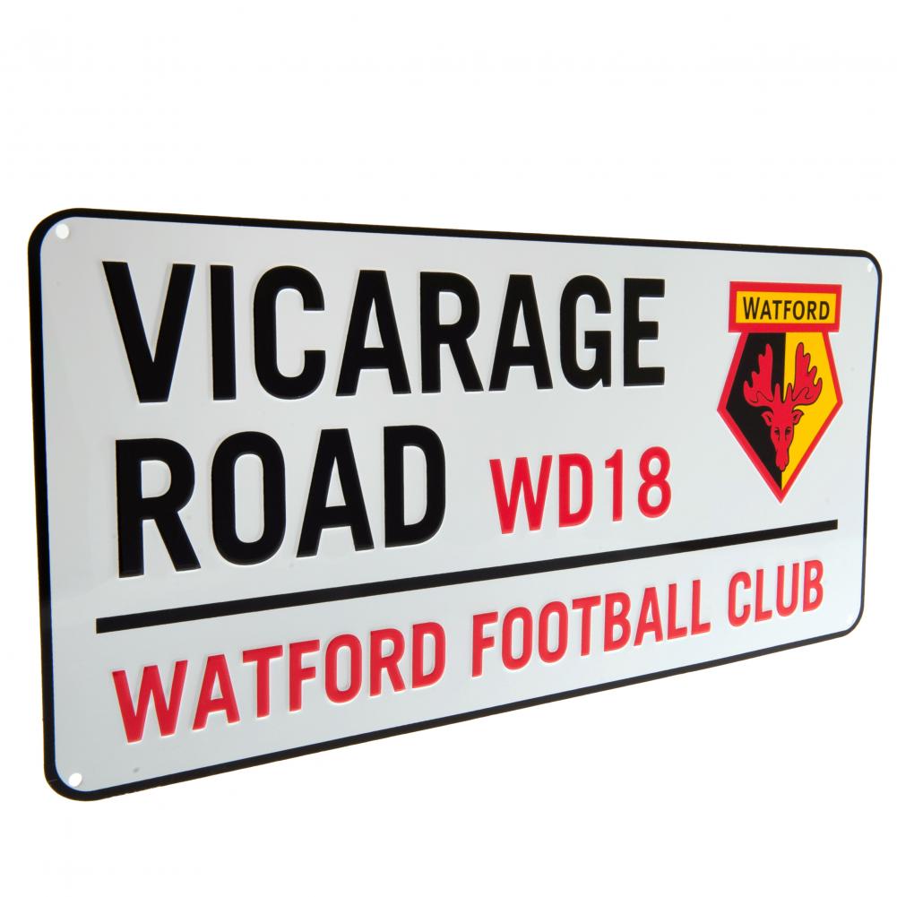 Watford FC White Street Sign - Shop Signs & Plaques At Gift Moments - 2