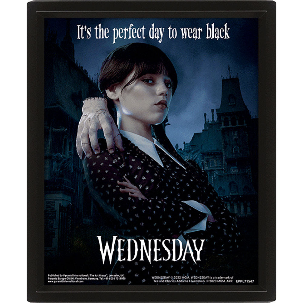 Wednesday Framed 3D Picture - Shop Wall Art At Gift Moments - 3