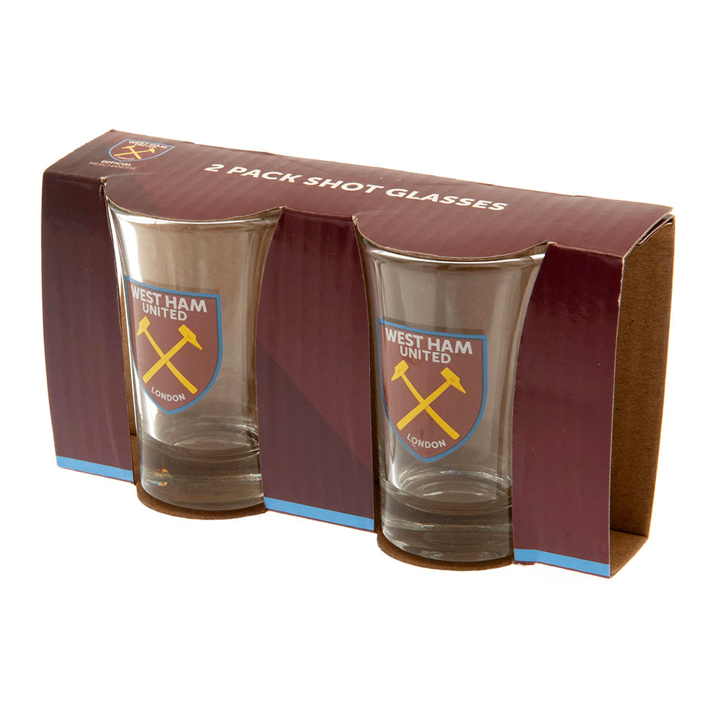 West Ham United FC 2pk Shot Glass Set - Shop Glassware At Gift Moments - 3