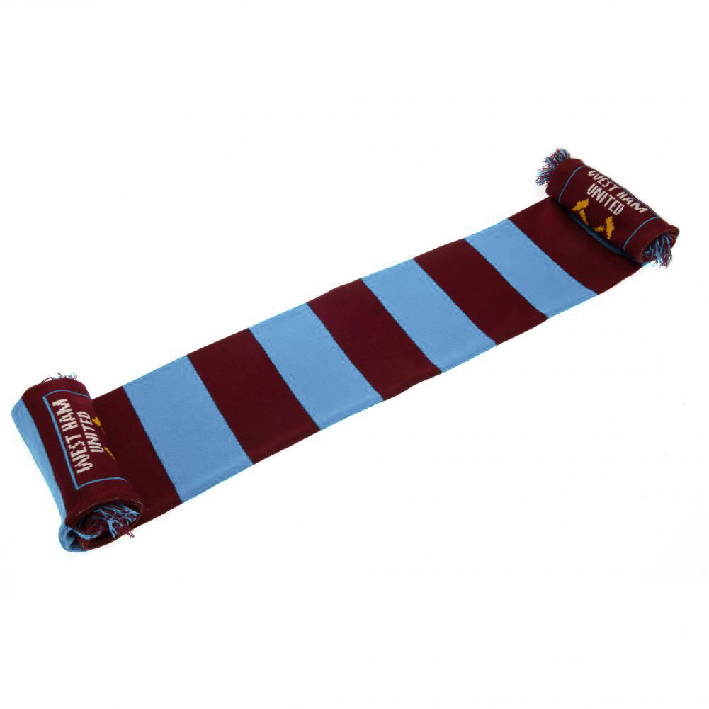 West Ham United FC Narrow Bar Scarf - Shop Scarves At Gift Moments - 1