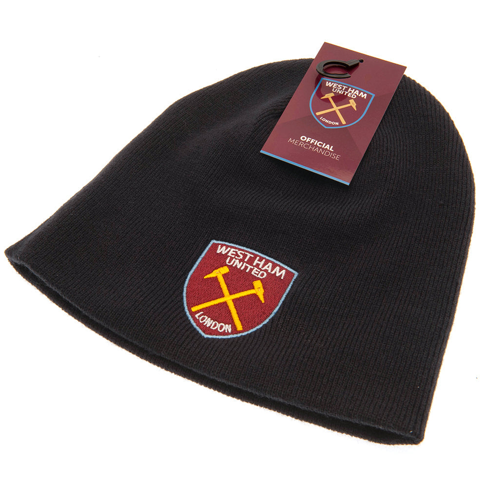 West Ham United FC Navy Beanie - Shop Caps & Hats At Gift Moments - 2