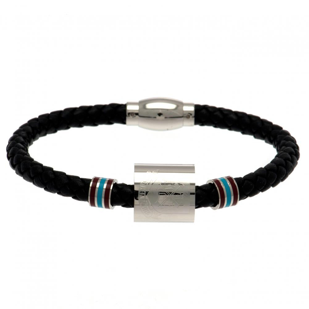 West Ham United FC Colour Ring Leather Bracelet: 2 - Jewellery By West Ham United