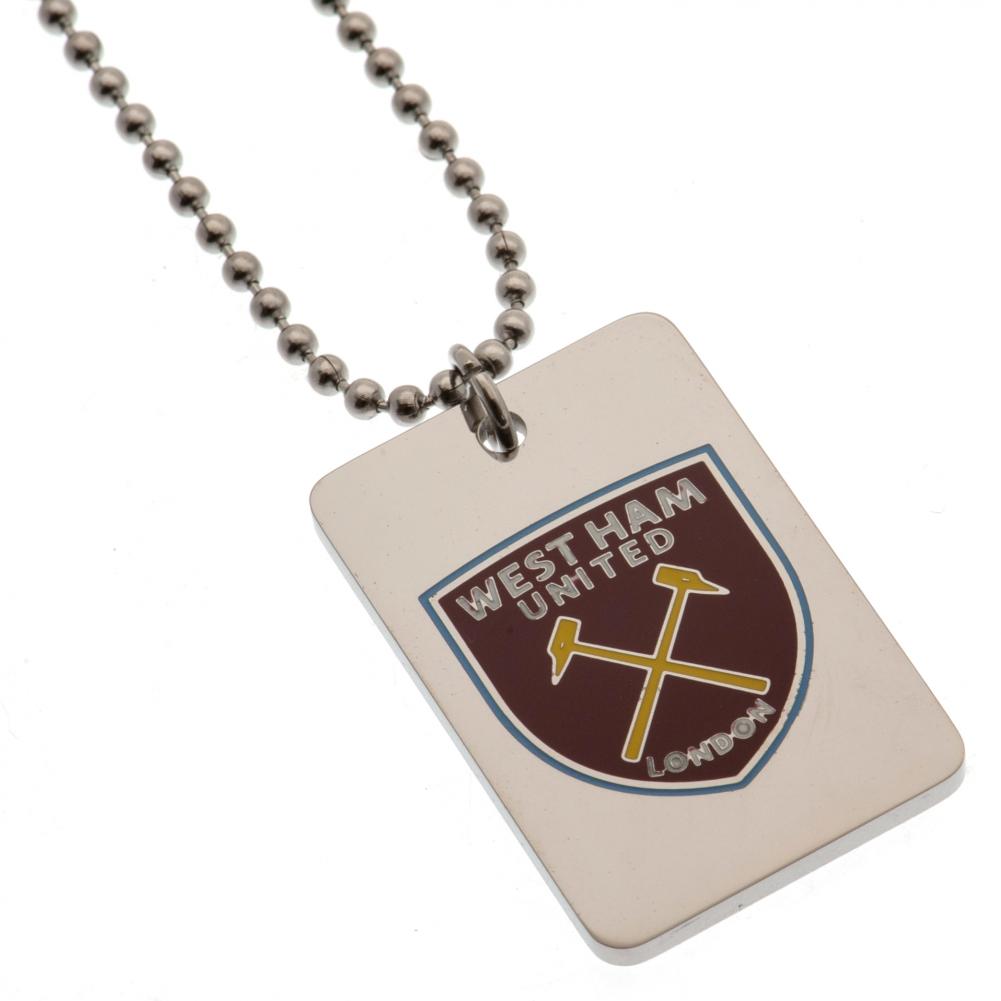 West Ham United FC Enamel Crest Dog Tag & Chain: 2 - Jewellery By West Ham United