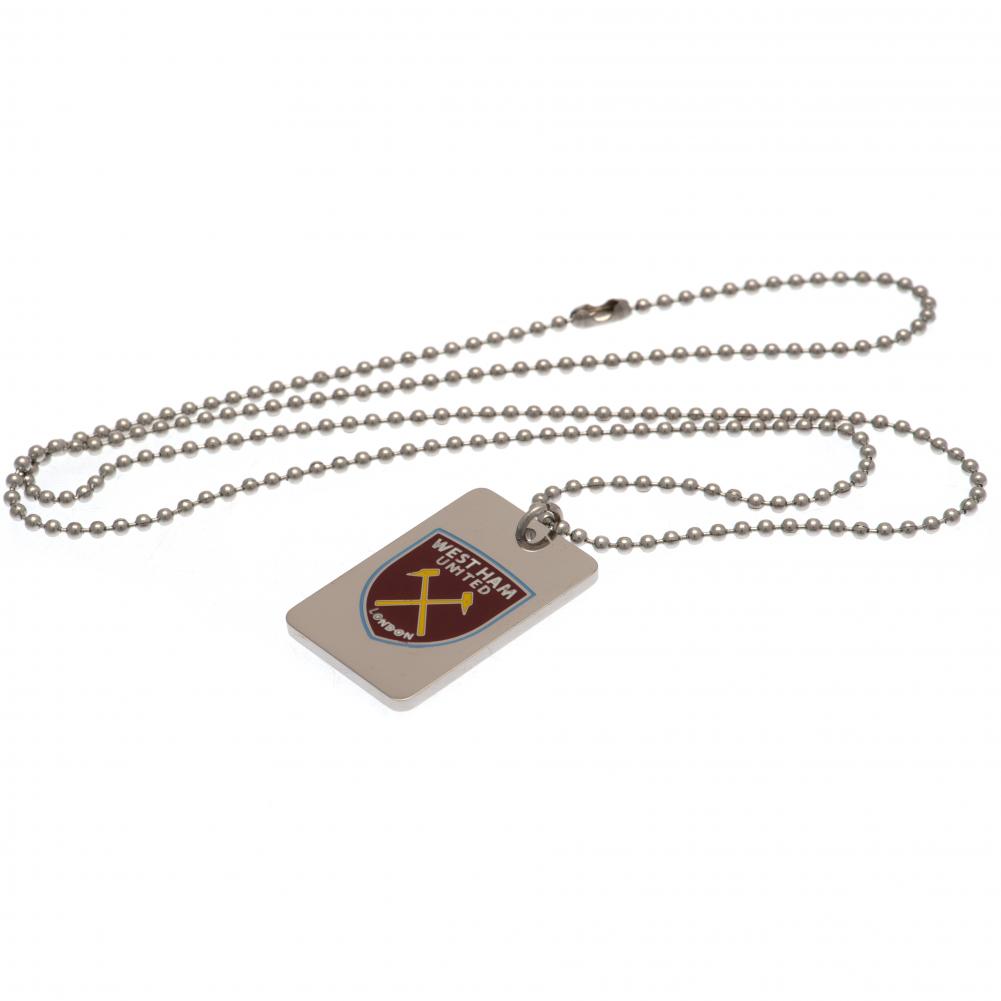 West Ham United FC Enamel Crest Dog Tag & Chain: 3 - Jewellery By West Ham United
