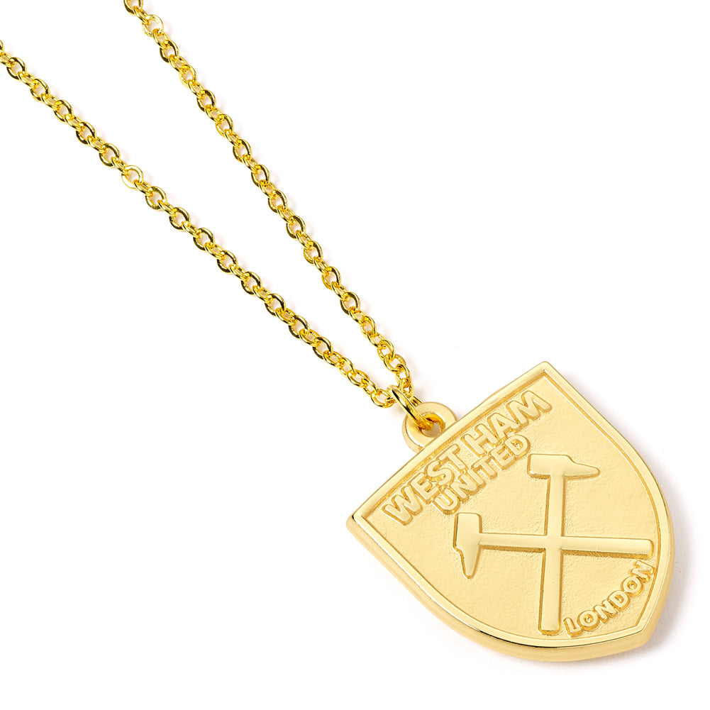 West Ham United FC Gold Finish Crest Necklace: 1 - Necklaces By West Ham United