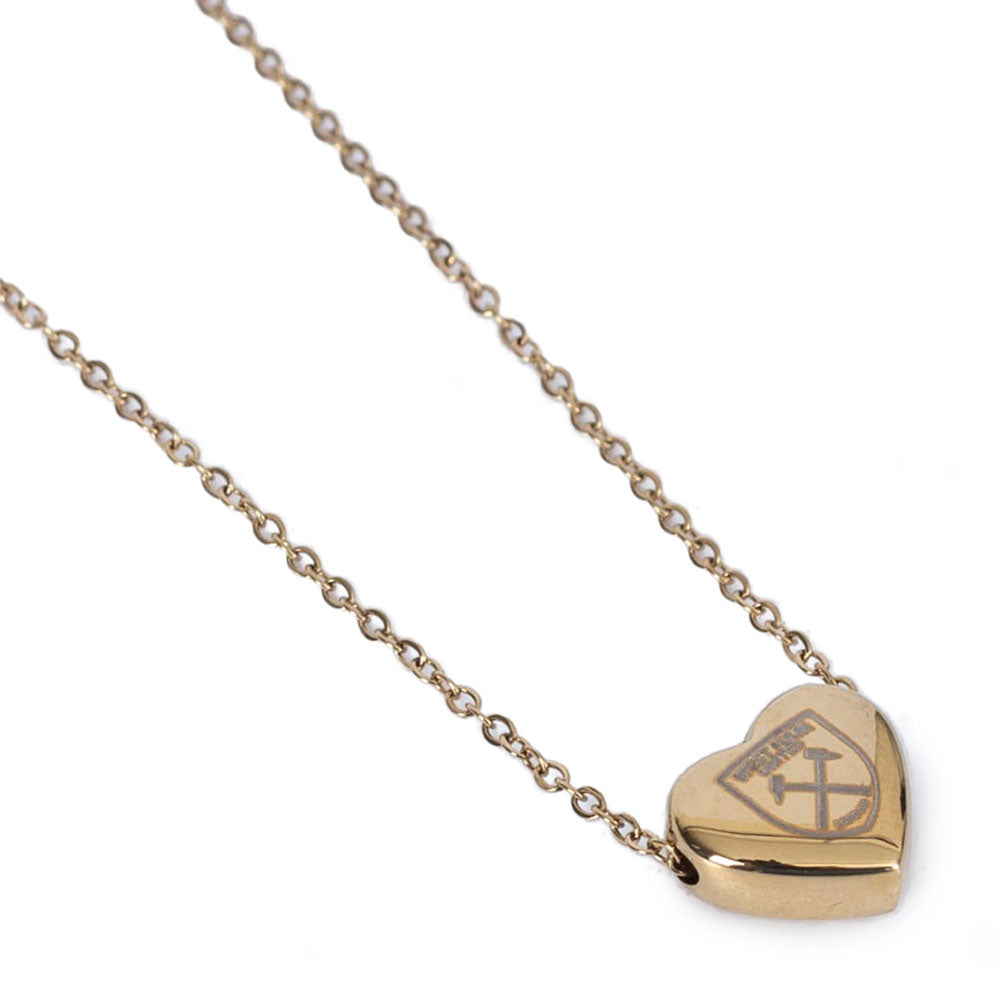 West Ham United FC Gold Plated Heart Necklace - Shop Necklaces At Gift Moments - 1