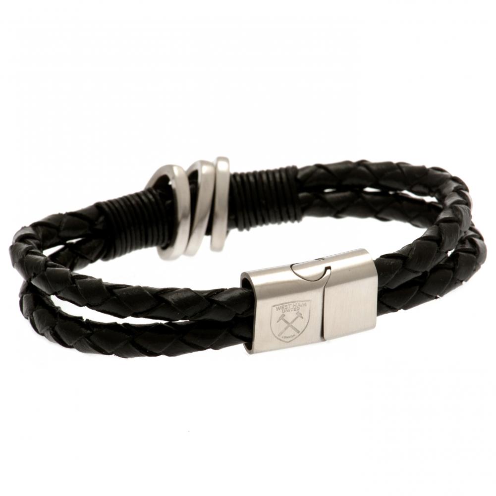 West Ham United FC Leather Bracelet - Shop Jewellery At Gift Moments - 1