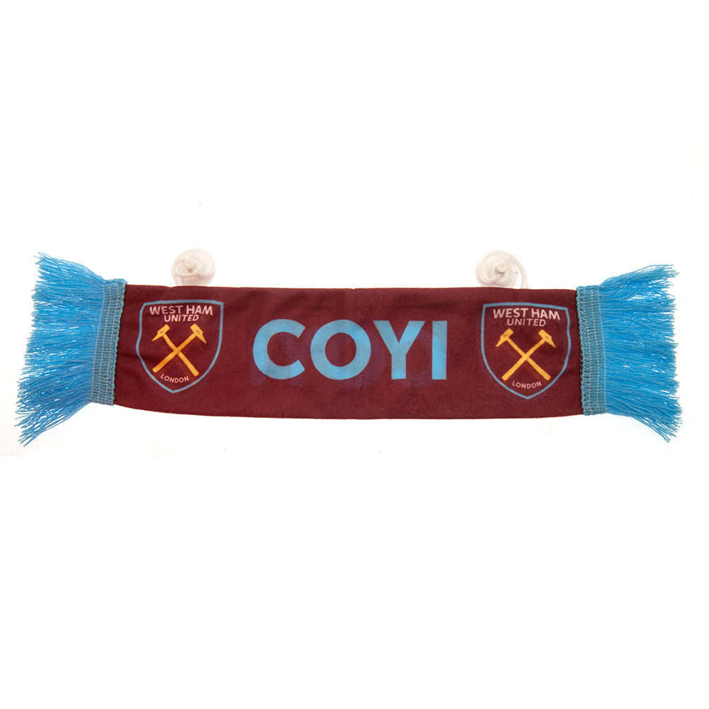 West Ham United FC Mini Car Scarf - Shop Scarves At Gift Moments - 1